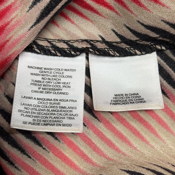 BLACK LABEL EVAN -PICONE SLEEVELESS V-NECK TIE SASH BUSINESS DRESSY BLOUSE SZ M - Picture 8 of 9